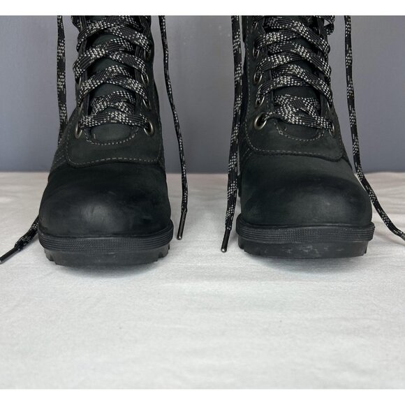 Sorel Lexie Wedge Boots Womens Size 7 Black Lace Up Ankle Booties Lug NL3046-010 - Picture 6 of 16